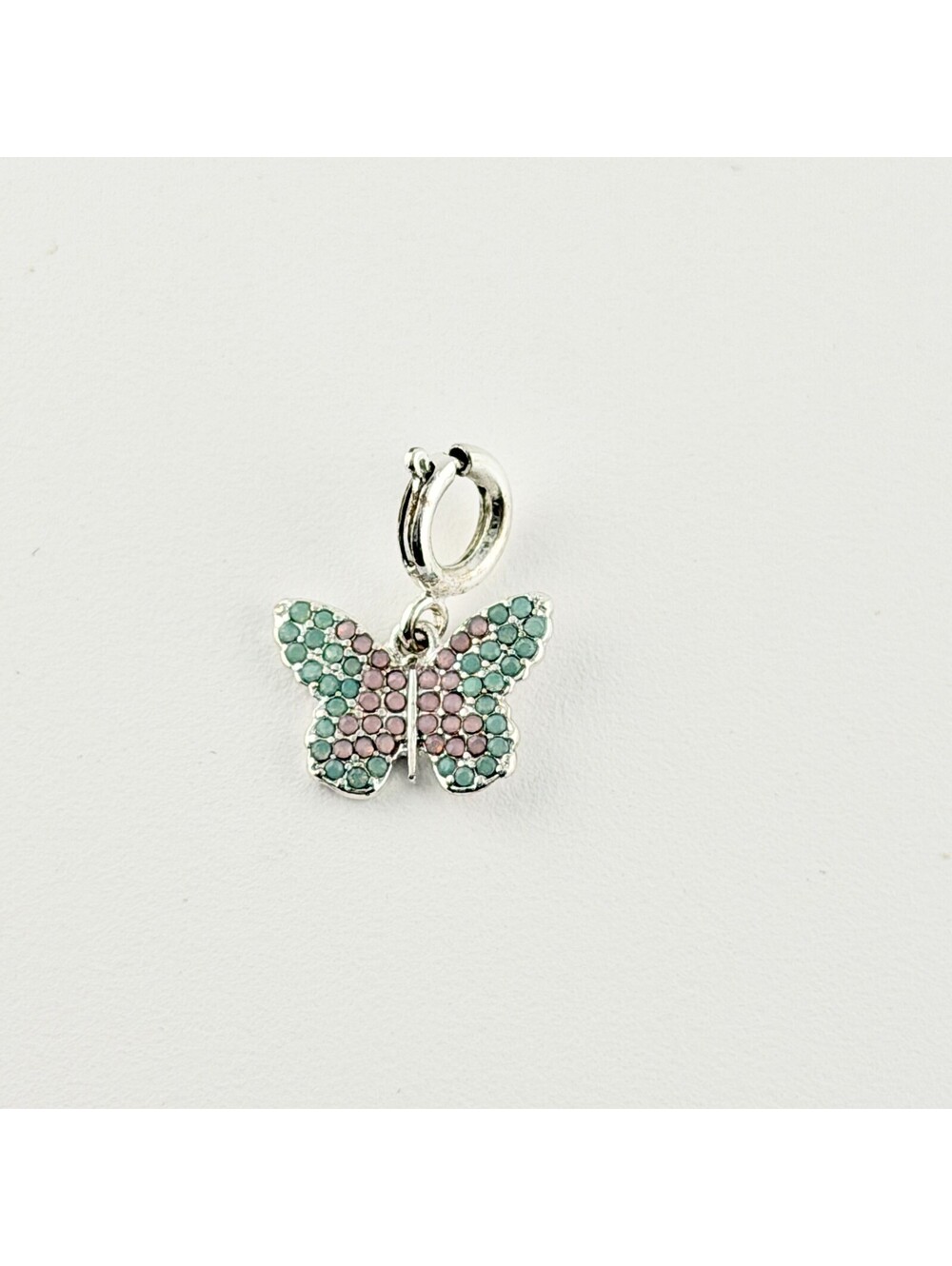 Bomb Party Charm - Retro Butterfly on Silver Plating